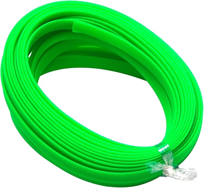 Aicosineg 32.8ft PET Flexible Braided Cable Sleeve 0.44inch Width Wire Loom Sleeving and Organizer Flexible Wire Mesh Sleeve for TV Audio PC Cords from Pets Chewing Green