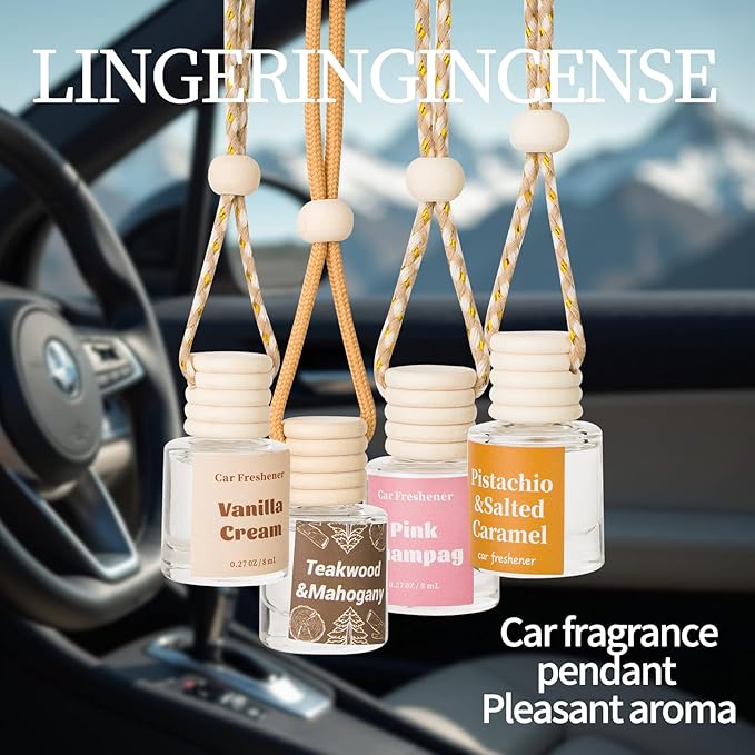 Car Air Freshener Diffuser, Hanging Car Scents Air Freshener, Car Fresheners Long Lasting, Essential Oil Diffuser, Berry Mimosa Fragrance Oil, 2pcs