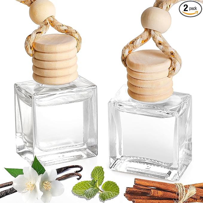 2-Pack Car Fresheners Long Lasting & Car Deodorizer - Caramel & Vanilla Oud Hanging Car Air Freshener for Men and Women, Car Necessities & Scent Diffuser by VUTOLLOSA