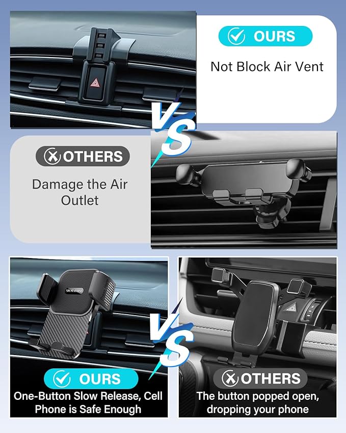 SKYLOTEC Car Phone Holder for Toyota Tacoma 2016 2017 2018 2019-2022 2023 Accessories Automobile Cradles Phone Mount, Cell Phone Base Not Block Air Vent
