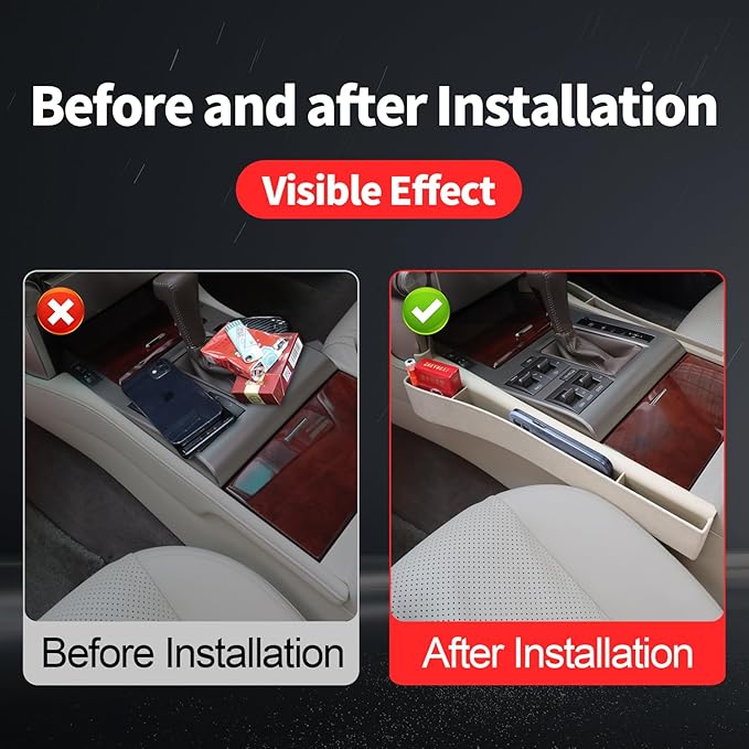 Suitable for 2010-2021 Lexus GX460 Seat Gap Storage Box 400 Central Control Storage Box Modification (2010-2021 Beige-master driving)