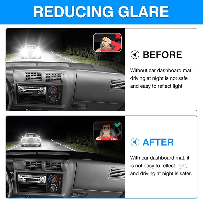 Autorder Dashboard Cover Mat for Chevrolet Impala 2006-2013/ Impala Limited 2014-2016 Accessories Dash Cover Upgrade Velvet Dash Mat Sunshade Glare UV Rays Protector
