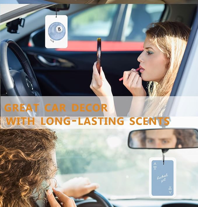 Blue Coquette Bows Car Air Freshener, Blue Retro Air Freshener Hanging 4Pcs Kawaii Girly Car Accessories Interior, You Look So Good AestheticTrendy Y2K Cars Decor Air Freshie for Women Girls(Vanilla)