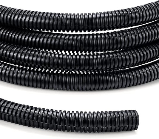1/4 inch 10ft Wire Loom, Black Split Loom, Outdoor Cord Protector, Flexible Wire Conduit Automotive, Wire Protector Tubing