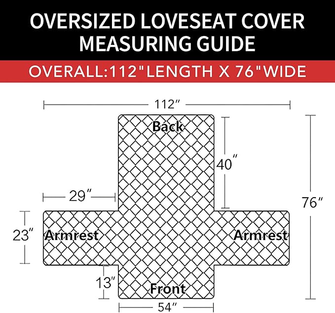 Easy-Going Sofa Slipcover Reversible Loveseat Sofa Cover Couch Cover for 2 Cushion Couch Furniture Protector with Elastic Straps for Pets Kids Dog Cat (Oversized Loveseat, Camel/Ivory)