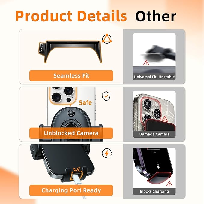 Car Phone Holder for Toyota RAV4 (2019-2024 2025,7/8inch),Screen Phone Mount,360 Phone Holder Rotating,Hands Free Mobile Holder,Car Mount for iPhone,Samsung & Android,2023 RAV-4 Interior Accessories
