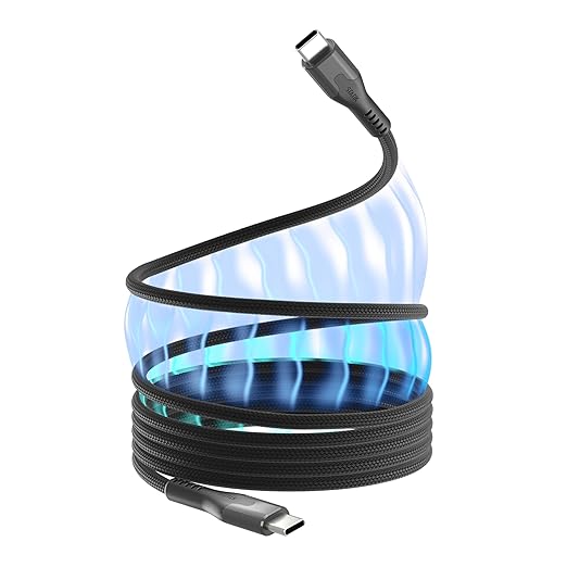 Statik MagStack Pro USB C to USB C Cable, Clutter-Free Magnetic Type C Charger Fast Charging Cord, Magnetic Charging Cable, Compatible with 16 Pro Max, 15, Galaxy S21 S20 Ultra, 100W 6FT/2M
