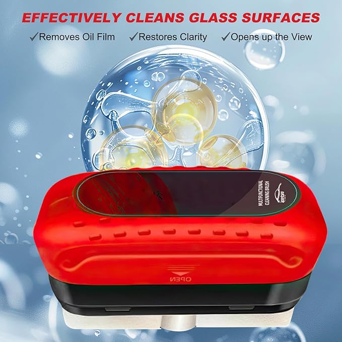 Yicengy Automotive Oil Film Cleaning Brush for Car Windows Car Glass Oil Film Cleaner,2026 New Cars Window Glasses Cleaning Boar with Extra Cleaner, Universal Cars Clear Vision Glass Cleaner
