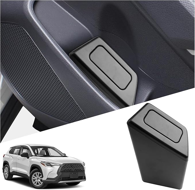 Ruiya Corolla Cross Door Trash Can for Toyota Corolla Cross Accessories Mini Car Trash Bin with Lid for Storage Plastic Garbage Can Compatible with 2022-2026 Toyota Corolla Cross