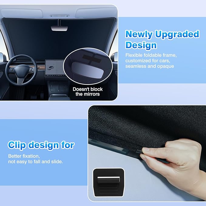 T TGBROS Windshield Sun Shade for Toyota RAV4 2019-2024 2025 Car Window Shades Thicken UV Block and Blackout Privacy Foldable Sunshades 8PCS Accessories Keep Cool Sun Visor Covers