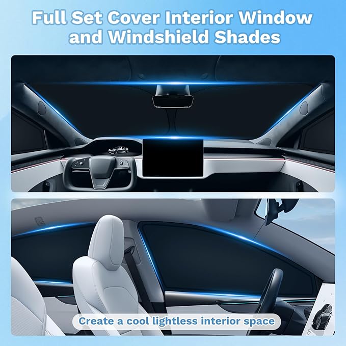 KUST Car Window Shades for Ford Escape 2020-2025 2026 Windshield Sun Shade Side Window Cover UV Block Privacy Protection Accessories for Camping Blackout Rear Back Full Set 8PCS