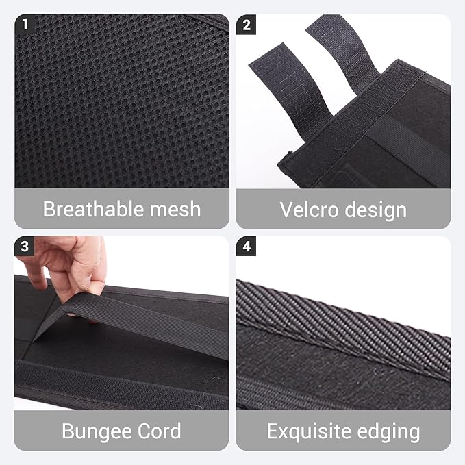 1PCS Car Rear Trunk Organizer Side Divider Board Console Storage Divider Waterproof Easy To Install Trunk Storage Organizer Side for Car, SUV,[Black]