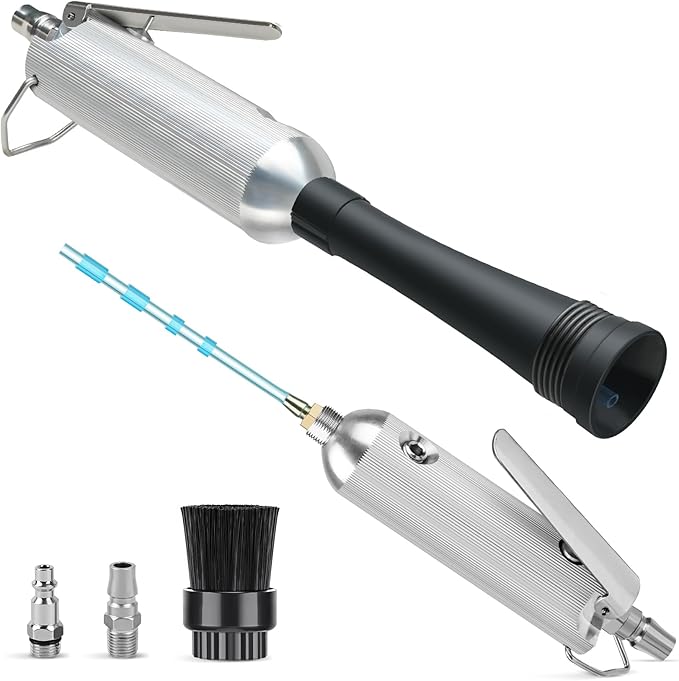 PARAROSE Car Detailing Cleaning Gun,Car Detailing Kit Interior Cleaner,High Pressure Blower Gun,Car Detailing Tools for Car Quickly Blasts Dirt and Dust Works with Air (Silver)