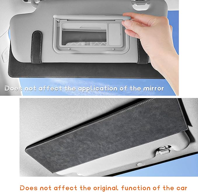 Sun Visor Extender for Car, Anti-Glare Sunvisor Extension Shade Attachment for Safe Driving, Clip-On Sun Blocker Sunshade Extender Protect Driver Passenger from UV Rays (Spot Gray)