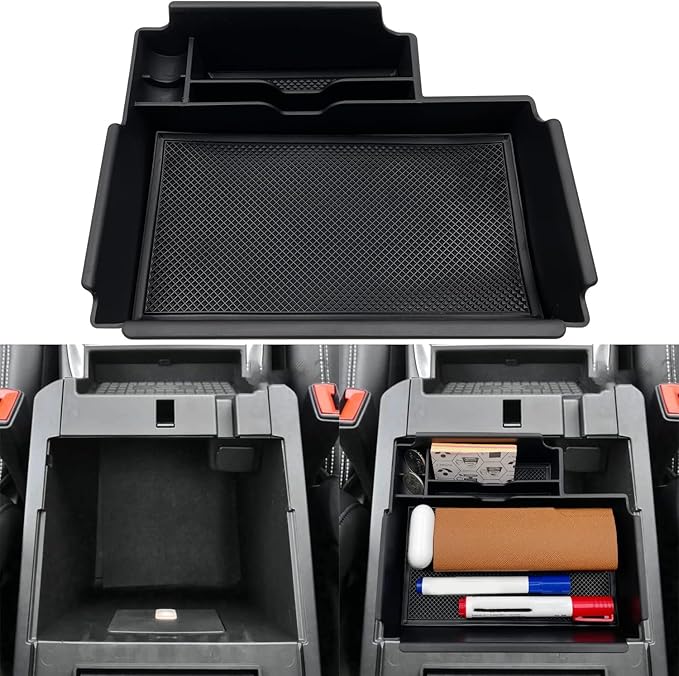 JOJOMARK Compatible with Ford Explorer Accessories 2020 2021 2022 2023 2024 2025 Center Console Tray Organizer, Armrest Secondary Storage Box
