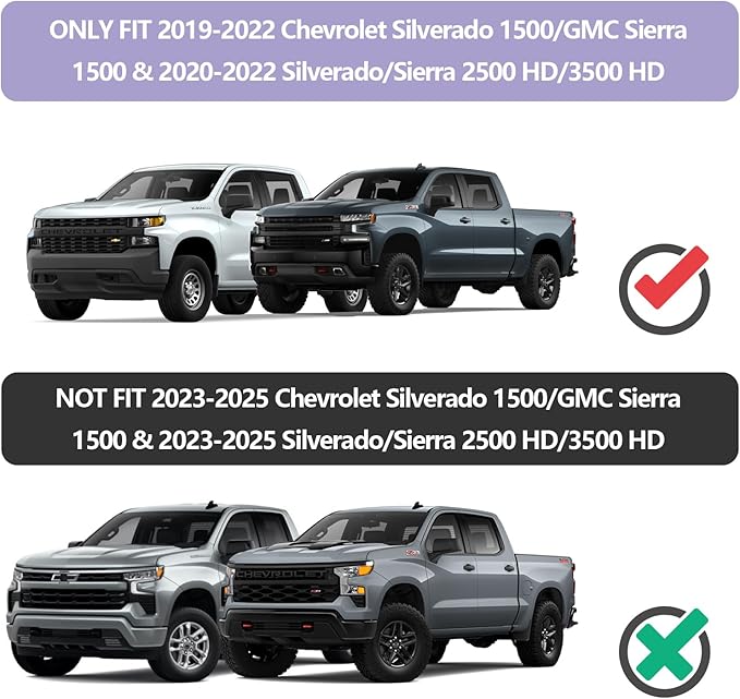 LUWU Center Console Organizer Compatible with 2019 2020 2021 2022 Chevy Silverado/GMC Sierra 1500 & 2020 2021 2022 Chevrolet Silverado/Sierra 2500HD 3500HD Black (ONLY for Full Console w/Bucket Seat)