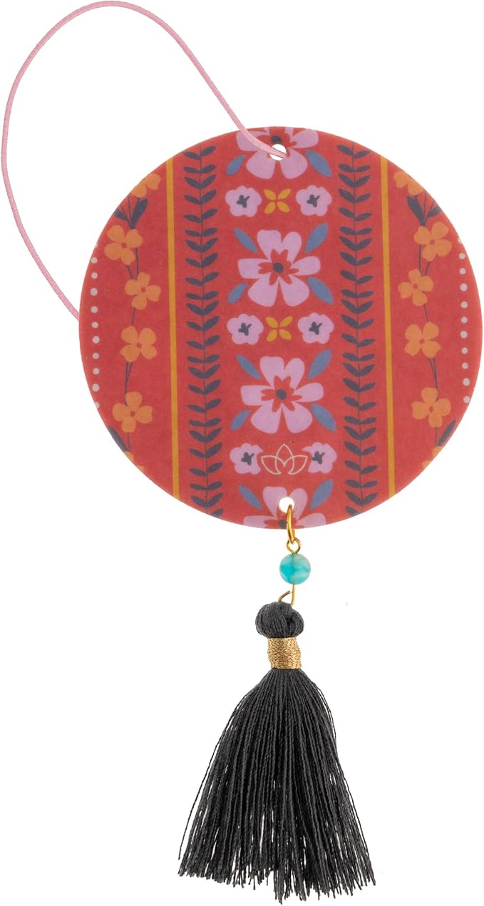 Karma, Essential Oil Air Freshener for Cars Set of 2, Home & Office - Colorful Decorative Hanging Air Freshener with Tassel, Cat Lavender Scented