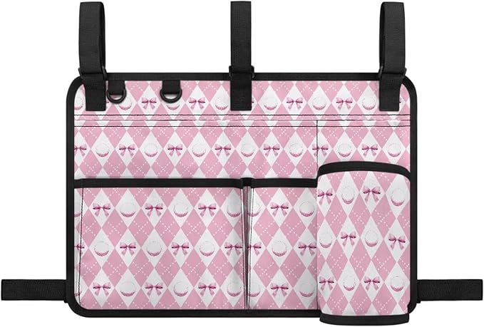 Golf Cart Storage Bag Non-Slip Golf Cart Rear Seat Organizer with 4 Pocket for Ezgo Yamaha Club Car and Other 2-Seat Golfs Carts