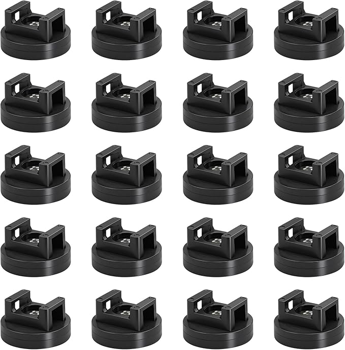 Magnetic Cable Zip Tie Base, Heavy Duty 14lbs Vertical Tension, Multipurpose Wire Clips Management Holder, Supplies for Electrical Cable Wire Organization (31mm, Count, 20)