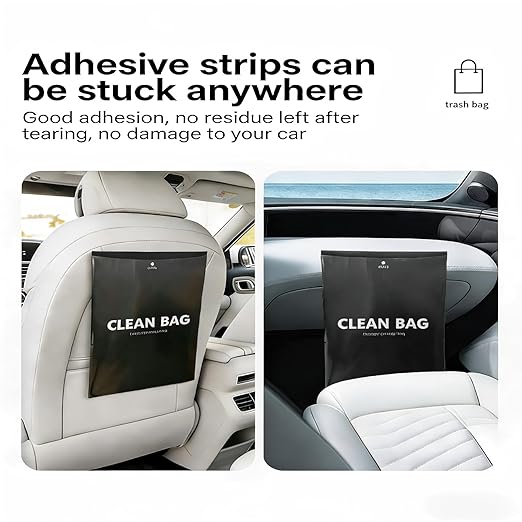 Car Trash Bags Hanging, 50 Pack Leakproof Waterproof Auto Garbage Bags