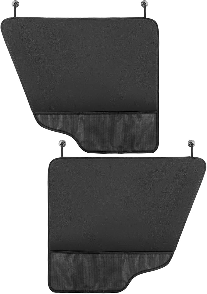 fidozen Dog Car Door Protector - 2 Pack Durable & Universal Fit Anti-Scratch Waterproof Vehicle Door Covers, Guards Your Car from Dog Scratching, Essential Accessories for SUV Interiors，Black