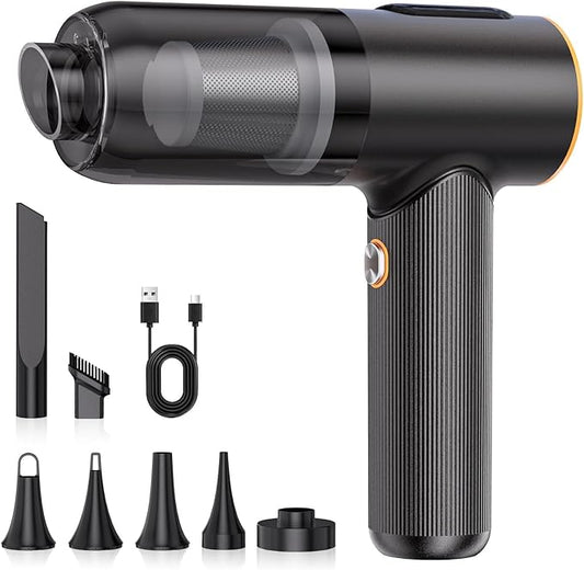 Car Vacuum Cleaner, With 20000Pa Suction Power Handheld Vacuum Cleaner, 4-in-1 Portable Car Vacuum with 2 Suction Modes, Cordless Mini Vacuum with Type-C Charge for Car, Office Desk, Keyboards(Gray)