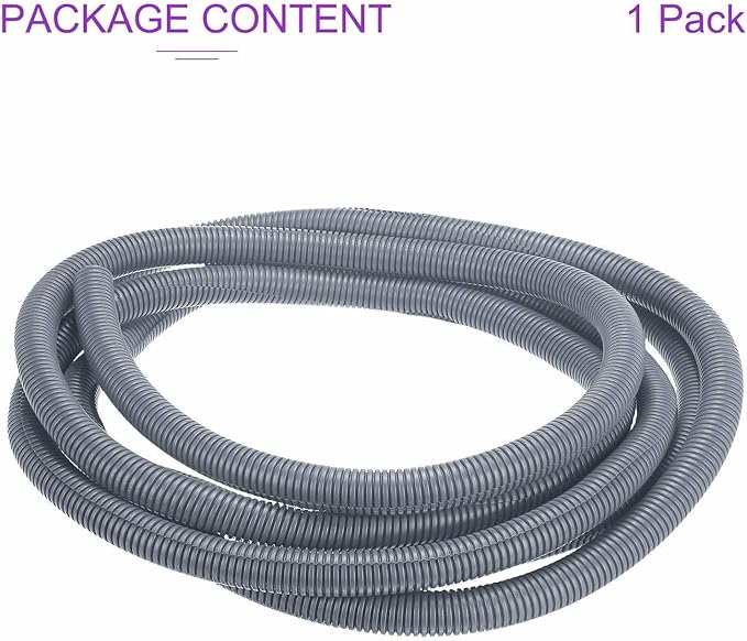 DMiotech 10ft Wire Loom Split Tubing 1 Inch(25.4mm) ID, Cord Protectors from Pet Flexible Conduit Cable Management for Office Home Garden, Gray