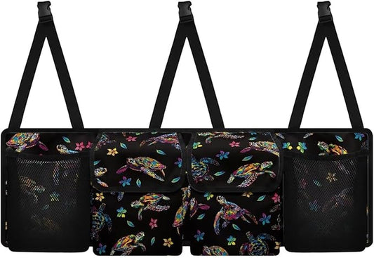 Color Turtles Trunk Organizer Hanging Cargo Storage Bag Large Capacity Cargo Storage Bag Sturdy Car Organization for SUV,Truck,Van