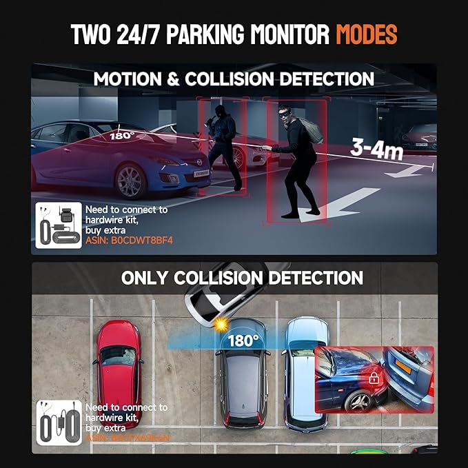Neideso 4 Channel Dash Cam Front Rear, Free 64G Card Included, AI Fatigue Driving Monitor, 360° View 4K 2160P Dash Camera for Cars, 5G WiFi GPS, 8 IR Lamps Night Vision, 24H Parking Mode, N700Pro