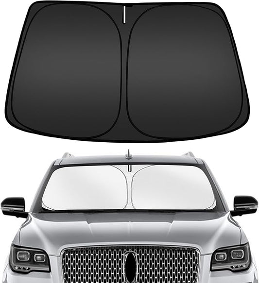 ARISMOTOR Windshield Sun Shade for Lincoln Navigator 2018-2025 2026, Custom Fit Foldable Front Window Sunshade Sun Visor Protector, Block UV Rays Keep Your Car Cooler