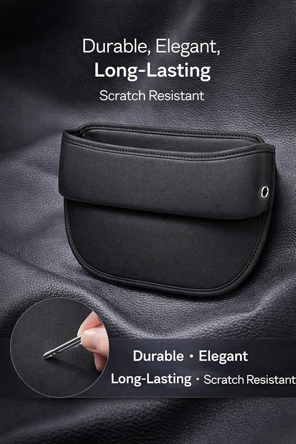 Car Seat Gap Filler Organizer, 2 Pack-Keeps Items from Falling Between Seat&Console, Universal Fit for Cars, SUVs and Trucks