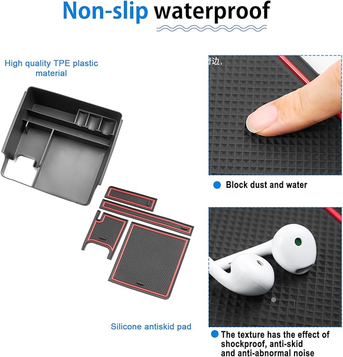 SHAOHAO 2 Pcs for 2025 2026 Nissan Frontier Center Console Organizer for 2022 2023 2024 2025 2026 Nissan Frontier Accessories (S/SV/Pro-X/Pro-4X/SL) Middle Console Tray Space Expand Armrest Organizer