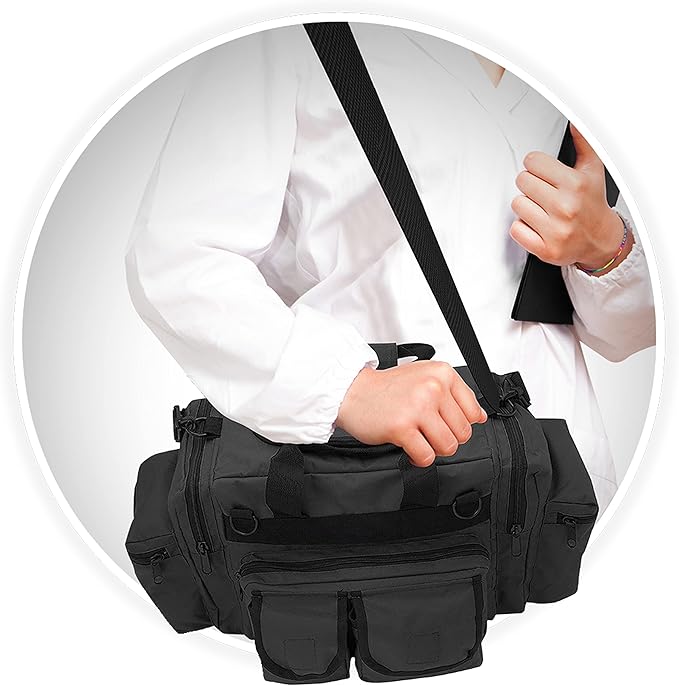 ASA TECHMED First Aid Responder EMS Emergency Medical Trauma Bag Deluxe, Black