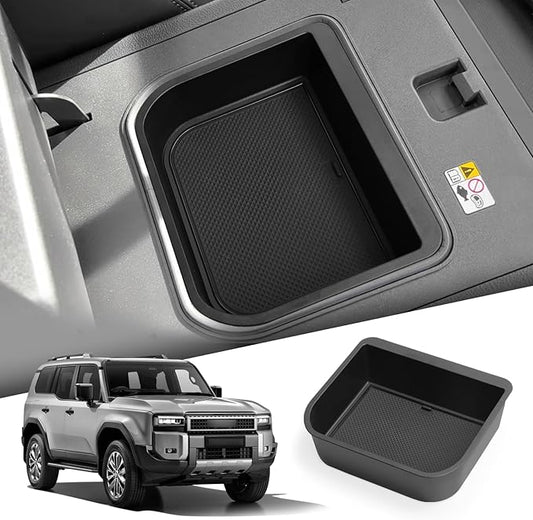 SMABEE Center Console Cool Box Organizer for Toyota Land Cruiser Prado 250/ Lexus GX 550 2024 2025 2026 Armrest Storage Box ABS Insert Tray Accessories (Only Fit Cool Box) Black