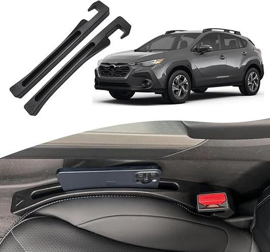 Su-ba-ru Crosstrek Seat Gap Filler, Car Seat Gap Filler Organizer Stop Things from Dropping Customized Interior Accessories for Su-ba-ru, Black Pack of 2