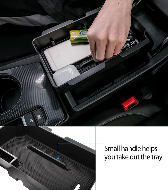 Thenice for 11th Gen Civic Armrest Storage Box Insert Tray Glove Box Organizer for Honda Civic 2022 2023 2024 2025 2026 with CVT