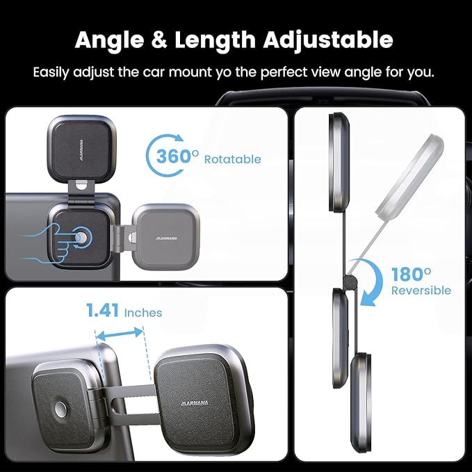 Phone Mount for Tesla Model 3 Model Y, Strong Magnetic Designed for MagSafe Car Mount Phone Holder for Tesla Screen Monitor, Invisible Foldaway Tesla Accessories for iPhone 12/13/14/15 Series