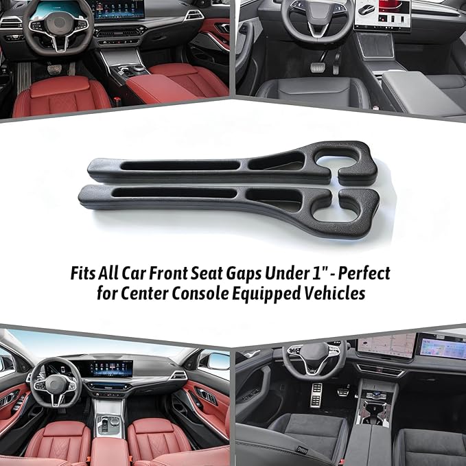 Car Seat Gap Filler Organizer 2PCS, Universal No-Drop Seat Guard with Storage Slot, Easy Install Gap Stopper for Car SUV Truck, Stops Phone/Keys Falling