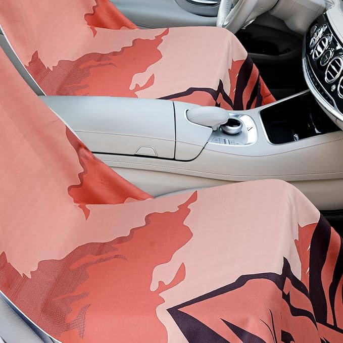 Hahafelt 2 Pack Car Seat Towel Covers with Storage Bag 63 x 32 Inch Athletic Running Towel Seat Sweat Washable Non Slip Cover Gift for Car Outdoor Sport Activities (Death Valley National Park)