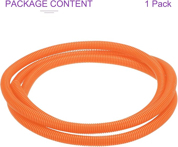 DMiotech 50ft Wire Loom Split Tubing 1/2 Inch(12.7mm) ID, Cord Protectors from Pet Flexible Conduit Cable Management for Office Home Garden, Orange