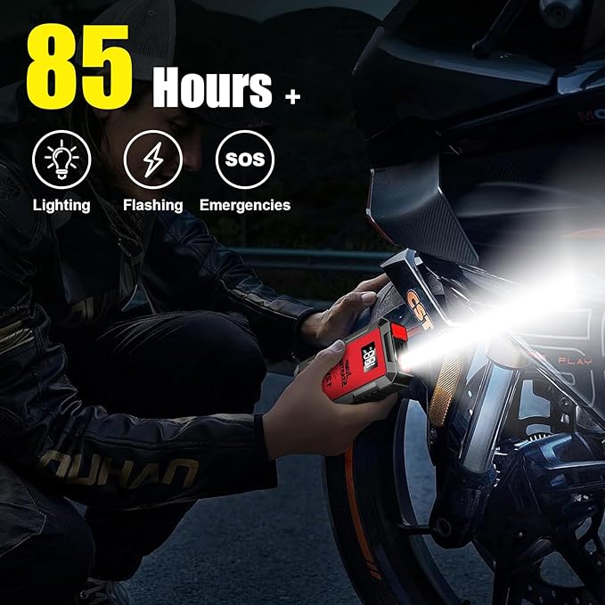 6000A Car Jump Starter, 12V Jump Starter Battery Pack (All Gas,up to 10.0L Diesel Engine) Jumper Cables Portable Lithium Jump Box, USB Output and LED Light