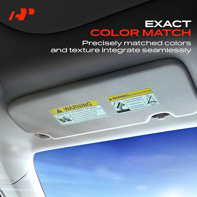 A-Premium Driver & Passenger Sun Visor Compatible with Honda Civic 2006 2007 2008 - Without Vanity Light, with Vanity Mirror, Atlas Gray Color - Replaces 83230-SNA-A01ZA, 83280-SNA-A01ZA