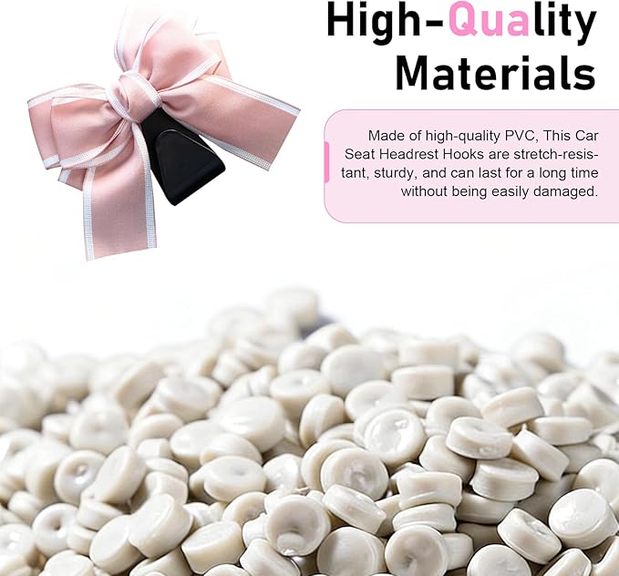 2 PCS Car Purse Hooks, Bow-Shaped PVC Seat Back Hangers, Multi-Functional Storage for Handbags & Shopping Bags, Universal for Most Cars, Trucks, SUVs (Pink)