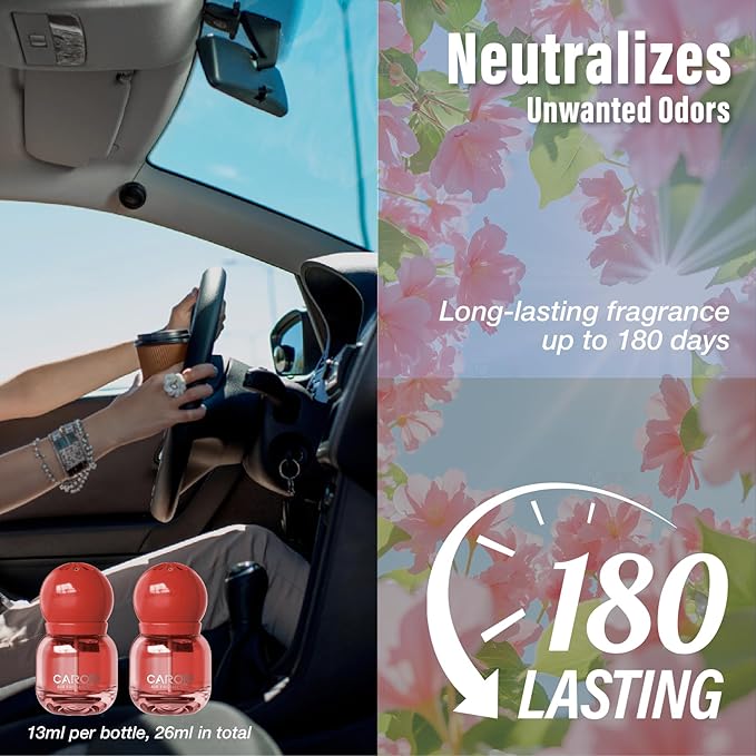 Carori Cute Car Air Freshener 2 Pack, Lightbulb-Shaped Car Fresheners, Automotive Vent Clip, Long Lasting Scent, Essential Oils, Cute Car Accessories for Women, Watermelon Candy Scent