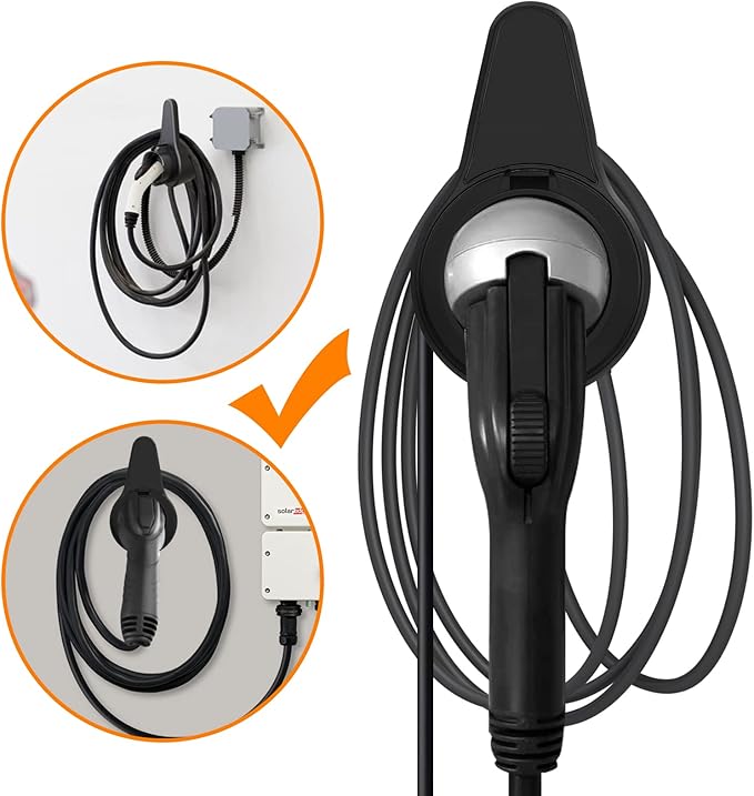 EV Charger Holder,Portable wall Connector Holster,Electric car Cable Organizer,EVSE Charging Nozzle Dock Mount for J1772