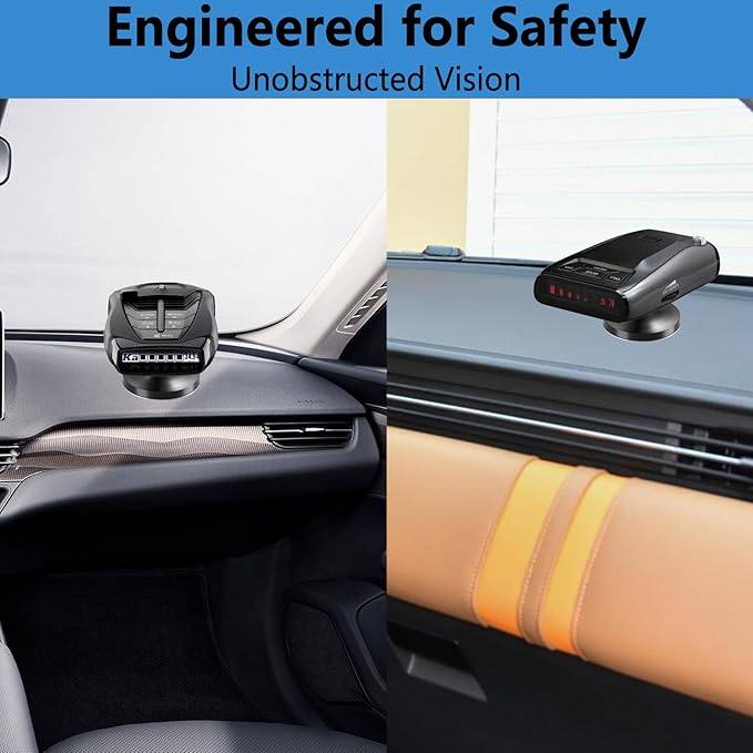 Radar Detector Mount,Upgrade Magnetism Aluminium Dashboard Mount,for Cobra,Escort,UnidenR3 R4 R7 R8, Valentine V1 Gen2 etc All Radar Detector,Shockproof Stable and Adjustable