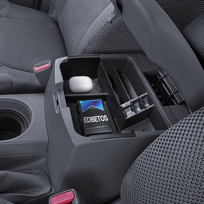 EDBETOS Center Console Organizer Tray Compatible with 2005-2021 Nissan Frontier Console Insert Tray Secondary Armrest Storage Box ABS Plastic Interior Accessories