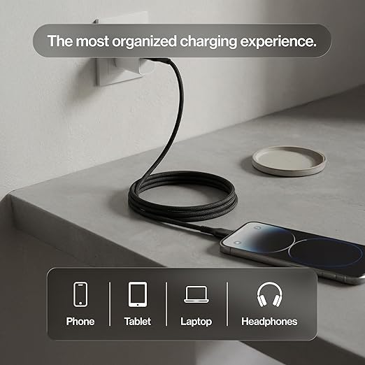 Statik MagStack Pro USB C to USB C Cable, Magnetic Type C Charger Fast Charging Cord, On The Go Magnetic Charging Cable for Car, Compatible with iPhone, iPad & Android, 100W 6FT, 5-Pack