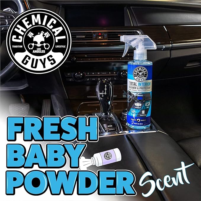 Chemical Guys Total Interior Cleaner and Protectant + Streak Free Glass & Window Cleaner, (Ammonia Free & Safe on Tinted Windows, Safe for Cars, Trucks, SUVs, Jeeps, RVs & More, (2-16 fl oz)