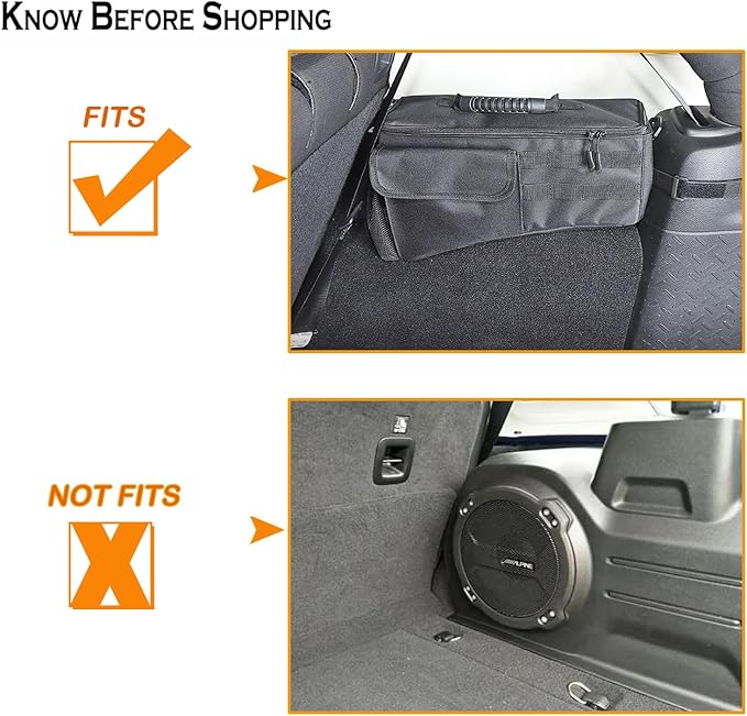 YOCTM Wheel Well Storage Bin, Rear Trunk Organizer, Cargo Storage Tray compatible with 2018-2024 Jeep Wrangler JL JLU 4-Door, Interior Storage Expansion Accessories, Right Left Side, Black